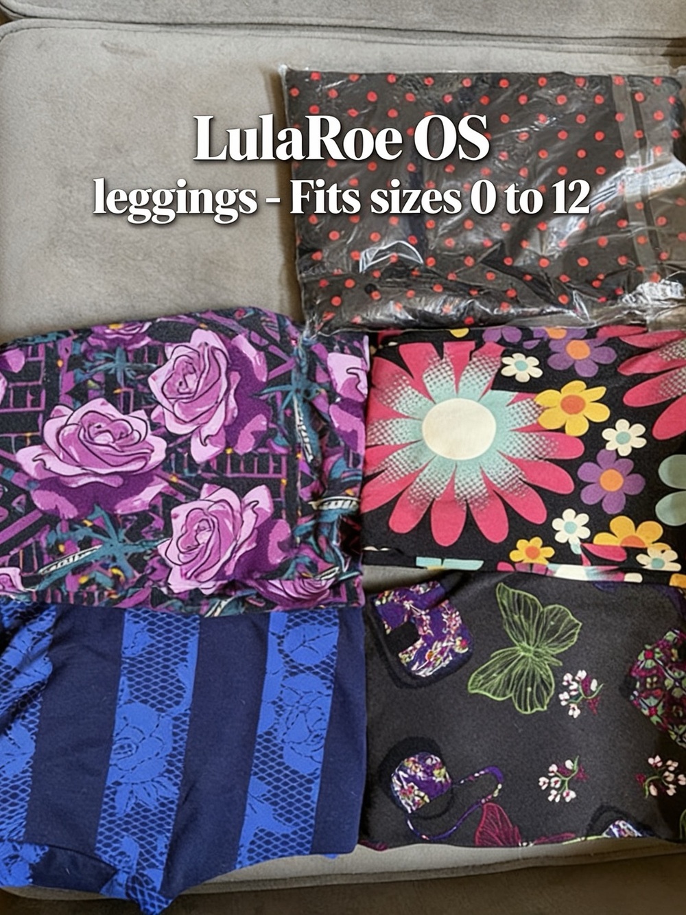 LuLaRoe OS Leggings Multi-Color Floral and Patterned Bundle